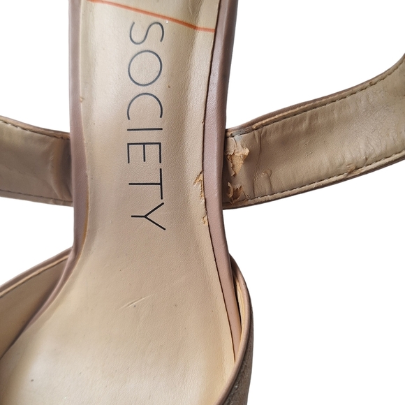 Sole Society Size 6.5B Tamra Beige Pointy Toe Suede Pump Shoes Heels - Picture 7 of 16